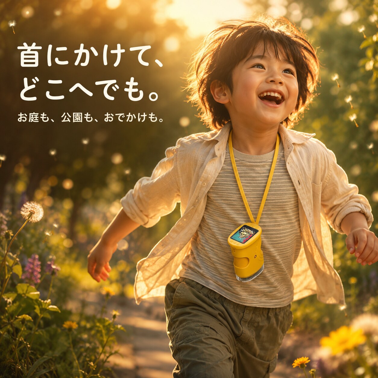 ポケットプラネット こども顕微鏡の使用イメージ。