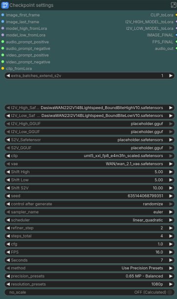 Image of ComfyUI Backend Settings for 7.2 Workflow
