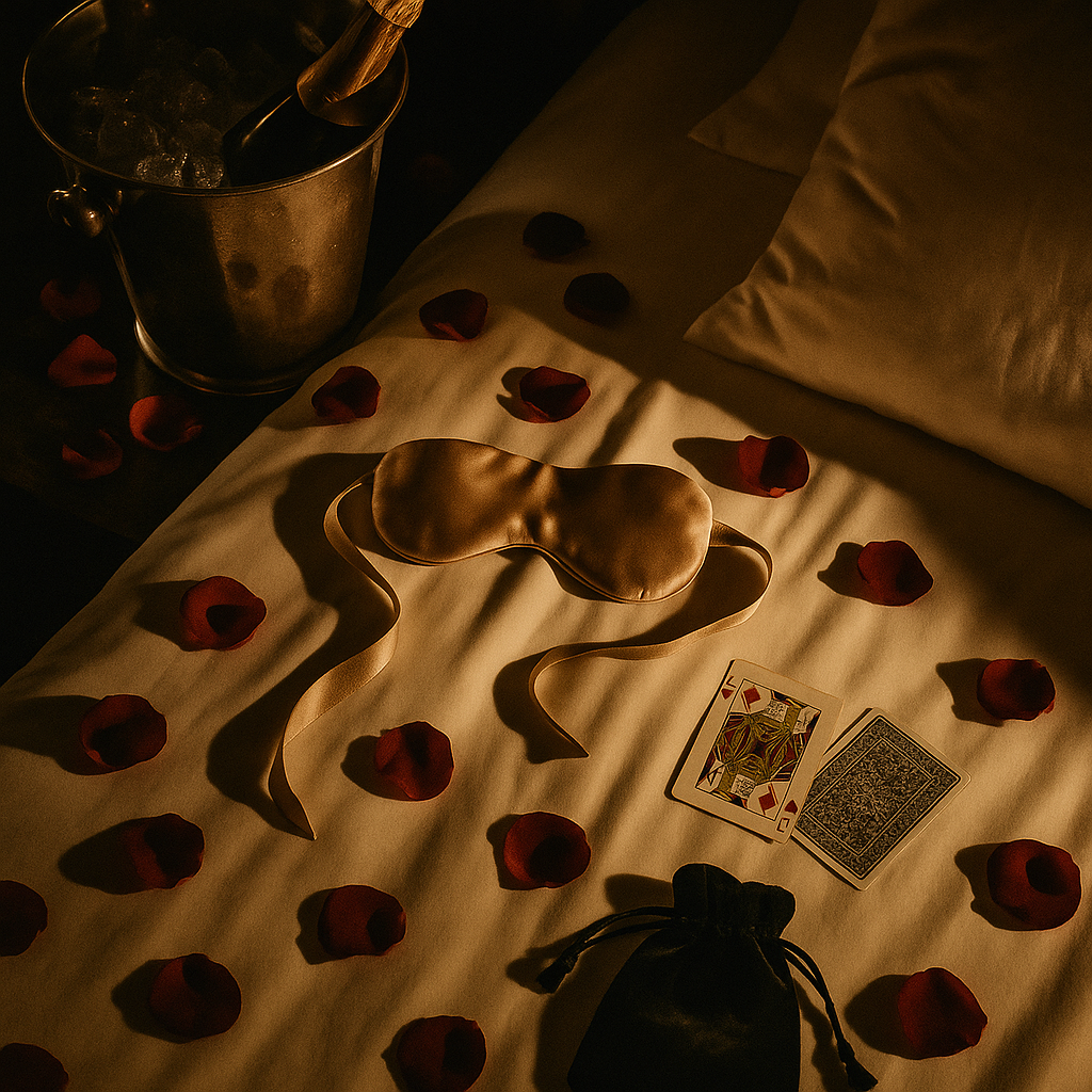 Hotel room evening scene