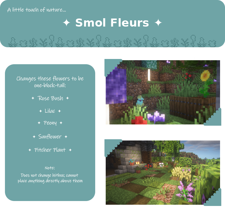 Smol Fleurs Minecraft Texture Pack