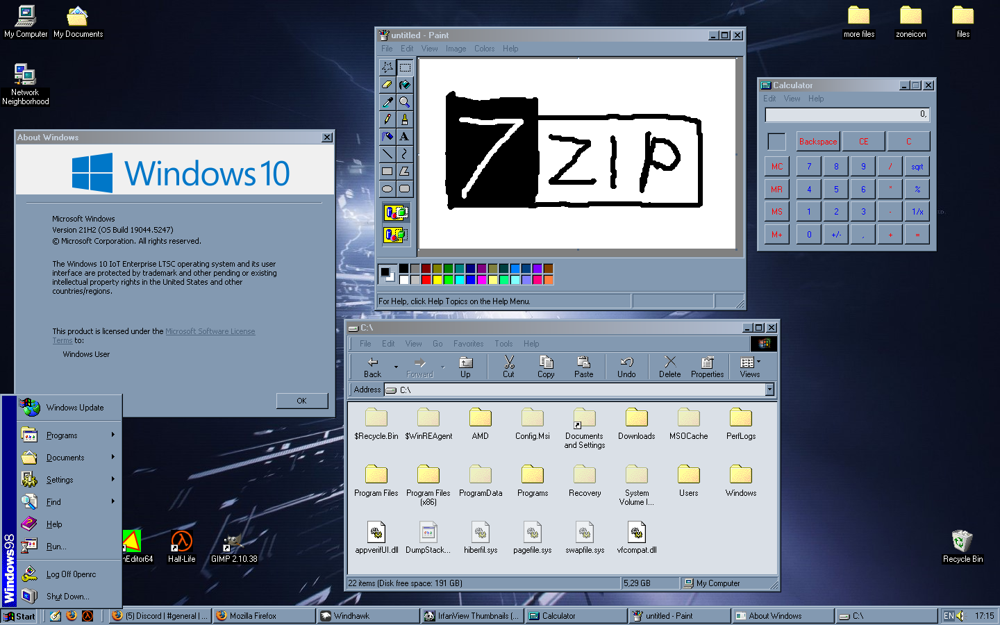Windows 10 to Windows 98 | WinClassic