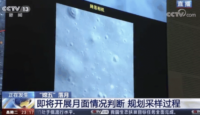 Chinese state-run CGTN news channel claims China Landed Spacecraft On Moon To Collect Lunar Rocks…