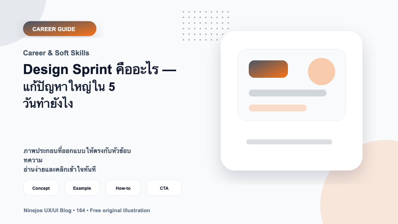 Design Sprint คืออะไร — แก้ปัญหาใหญ่ใน 5 วันทำยังไง