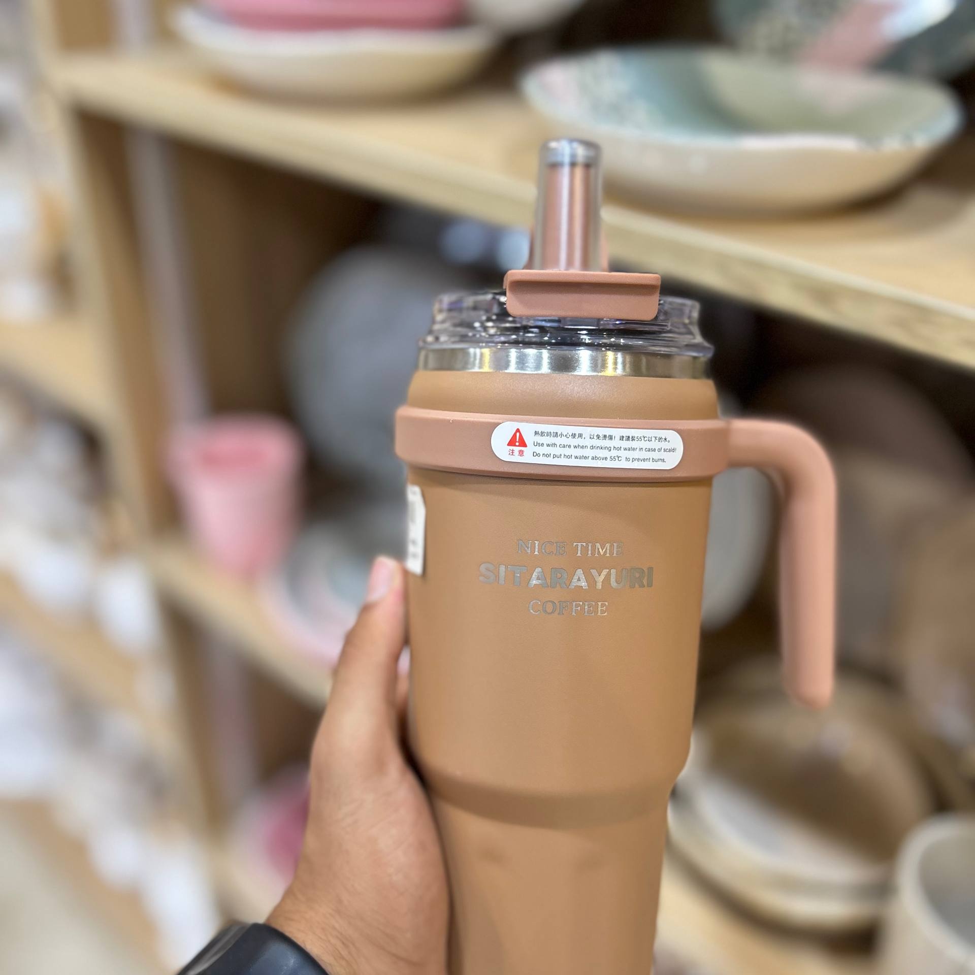 مج حراري ترافل ماج استانلس ستيل سعة 780 مل بمقبض وشرب مزدوج