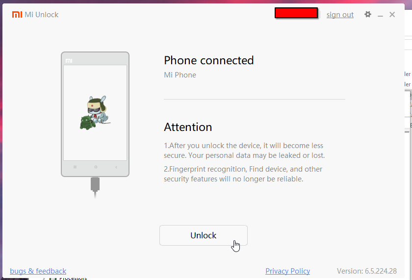 Unlock button turned friendly