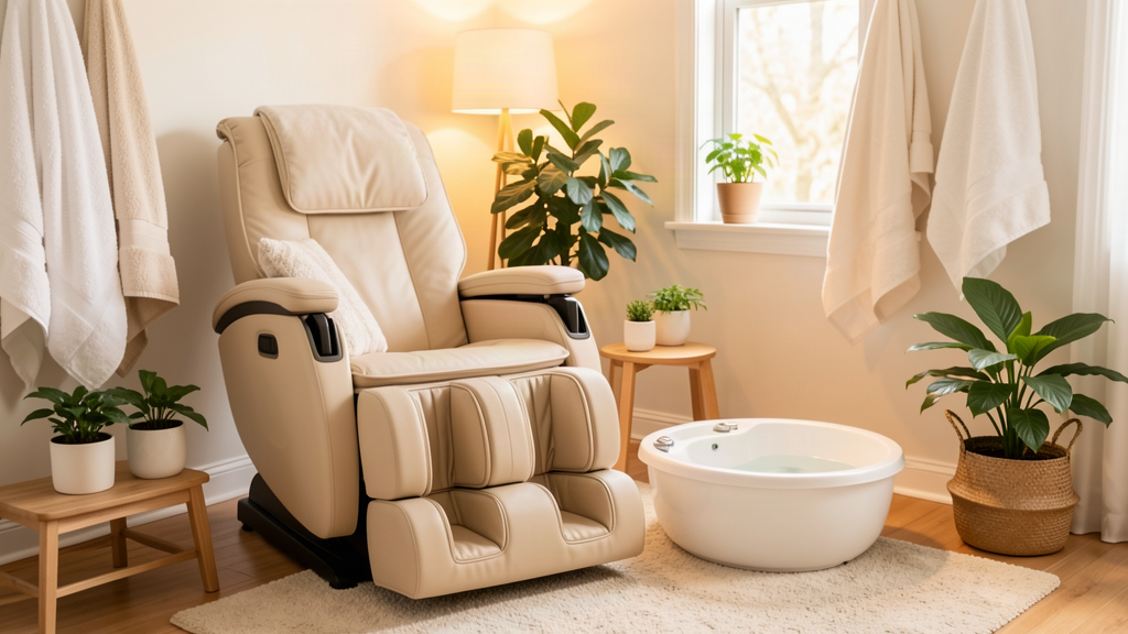 happy feet massage at home with foot spa, massage chair and foot massager options for tired feet