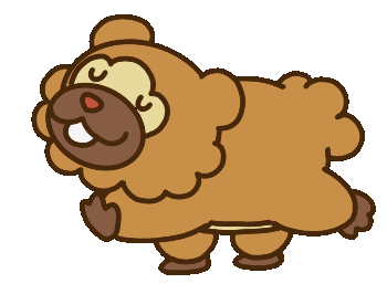 Gif of Bidoof walking; art by bachibisu