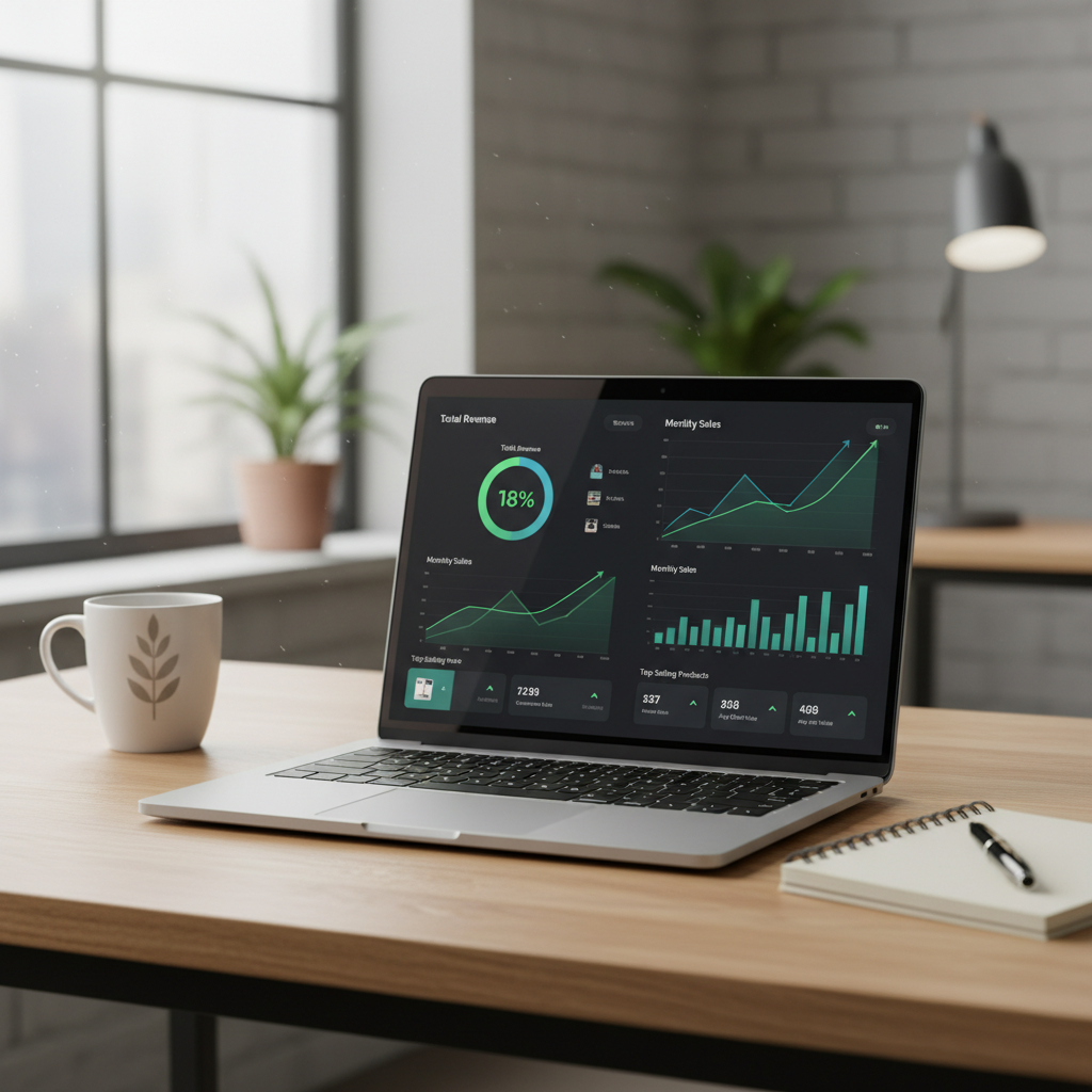 E-commerce dashboard met groei analytics en performance metrics