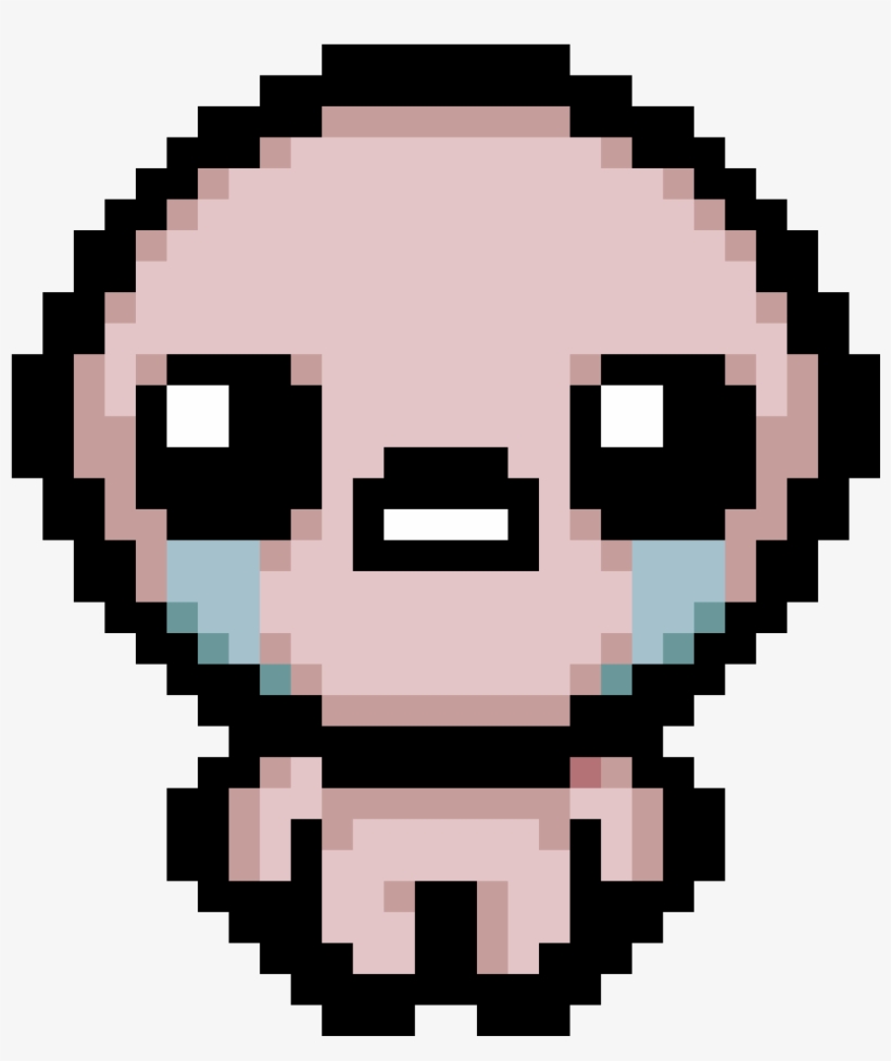 A sprite of the character Isaac from the Binding of Isaac Rebirth