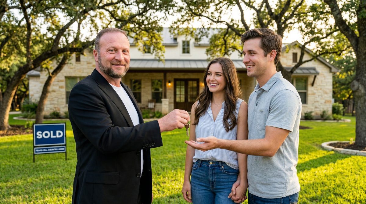 California family relocating to San Antonio Texas — scenic view of the San Antonio River Walk with Texas Hill Country in the background, representing the move from California to Texas