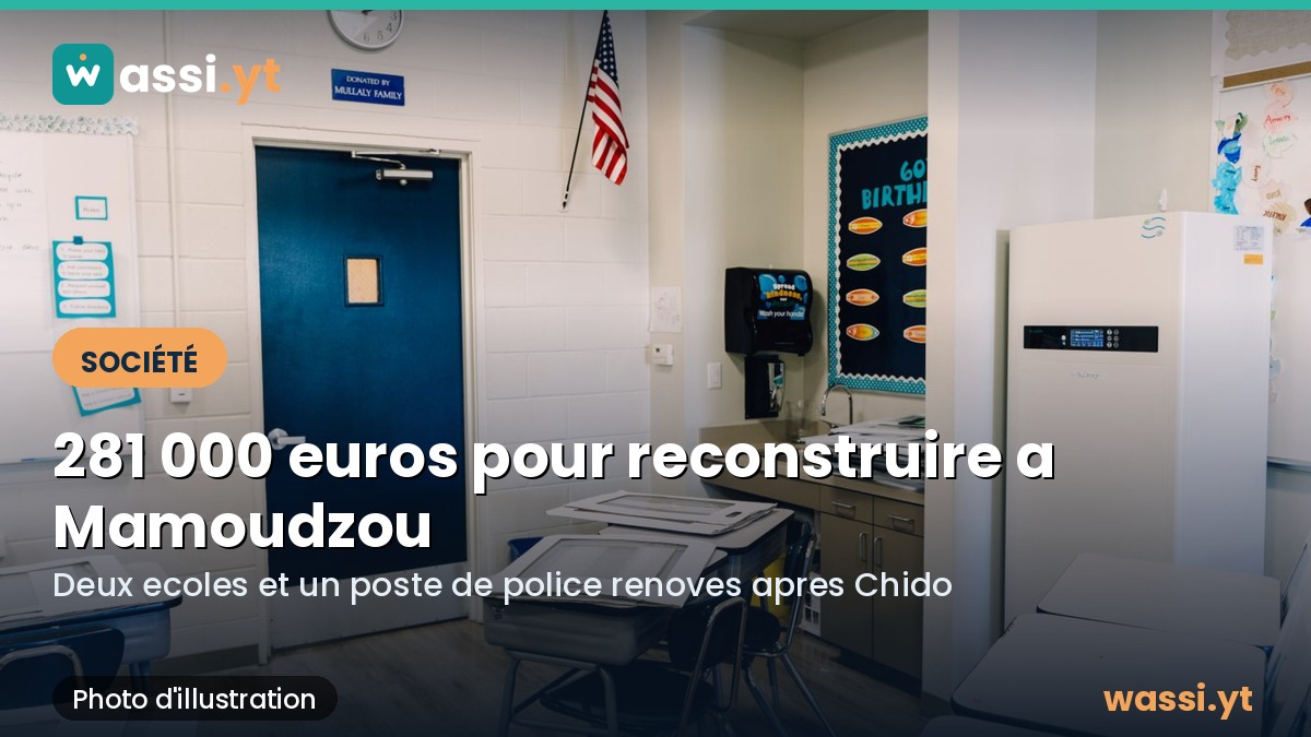 Reconstruction post-Chido : pres de 281 000 euros de l'Etat pour deux ecoles et un poste de police a Mamoudzou