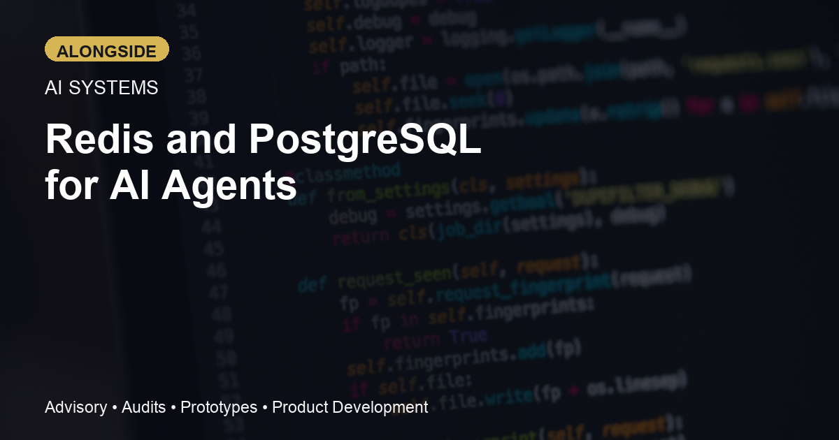 Redis and PostgreSQL Together for AI Agents: Cache Fast, Store Truth in Postgres
