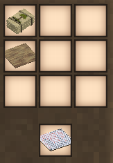 The crafting recipe for a Sequence board.