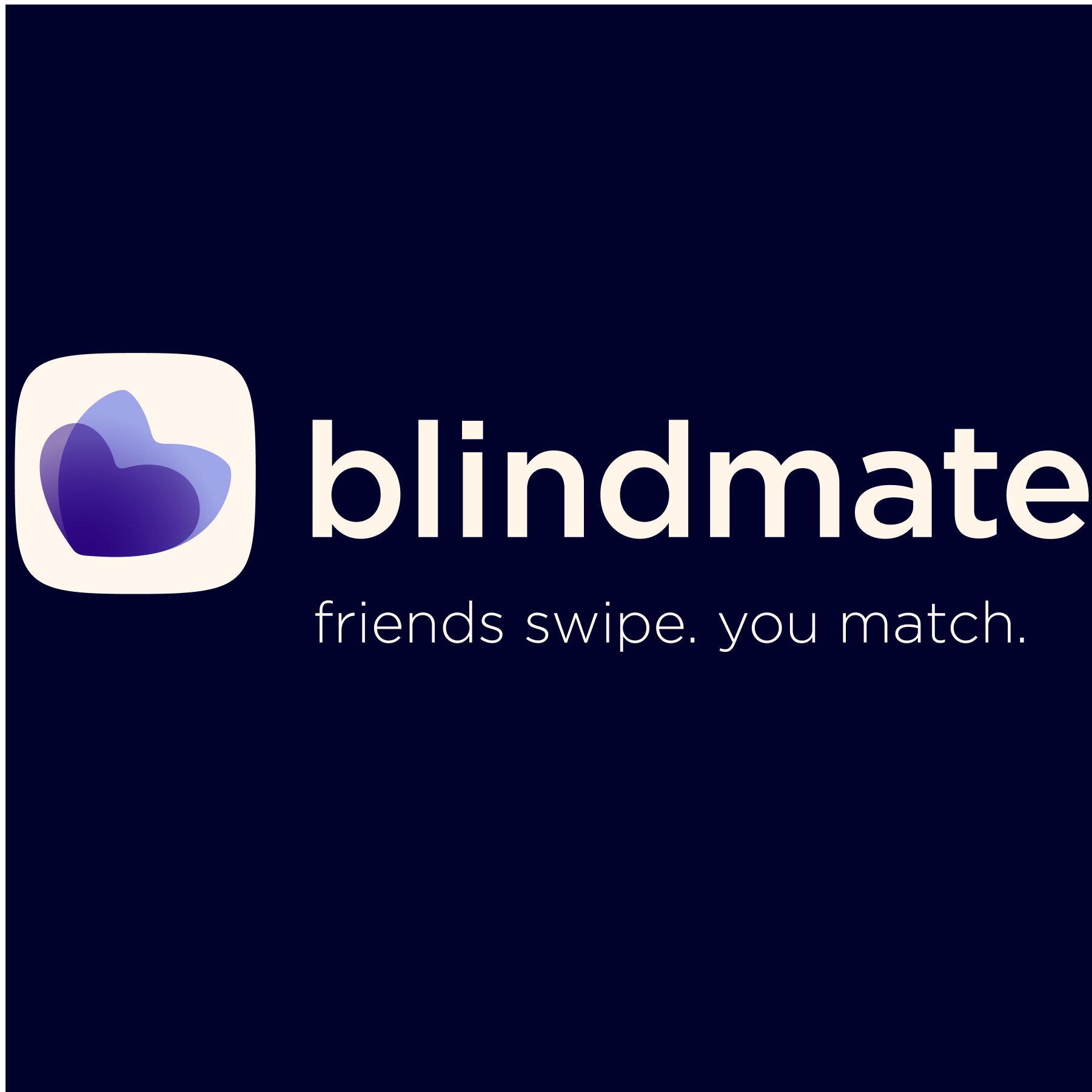 Logo mit Name und Tagline — dunkler Hintergrund