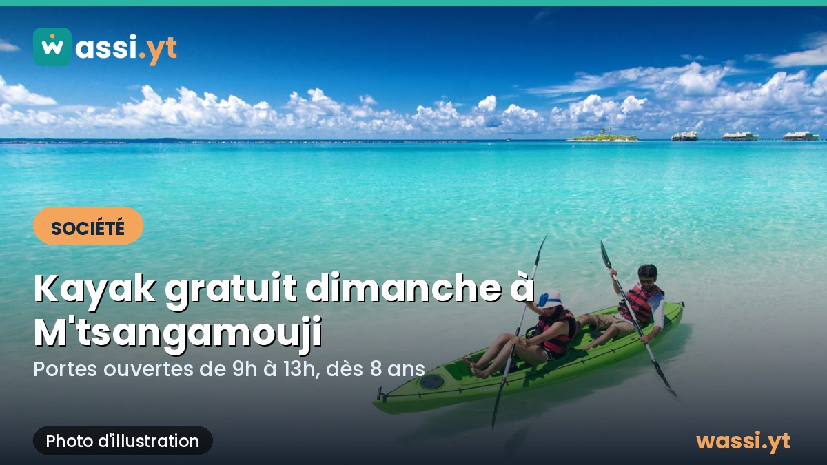 Initiations gratuites au kayak et à la pirogue ce dimanche : M'tsangamouji inaugure sa base de loisirs