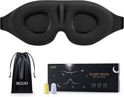 MZOO Luxury Sleep Eye Mask (2 earplugs + travel pouch)