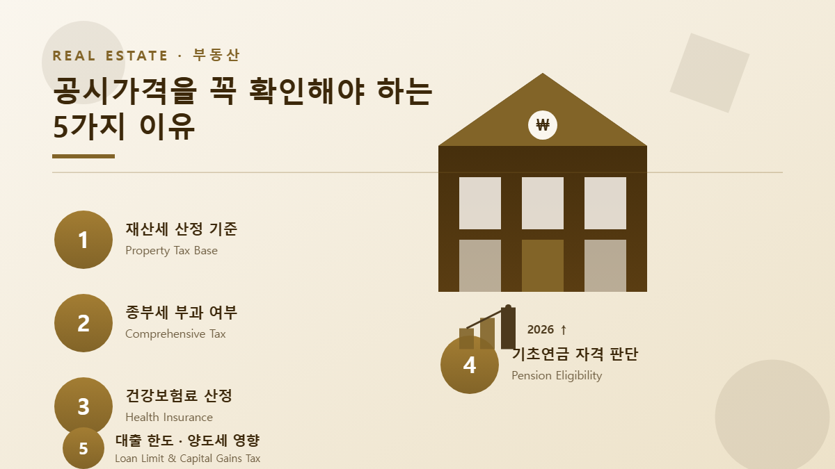 공시가격을 꼭 확인해야 하는 5가지 이유