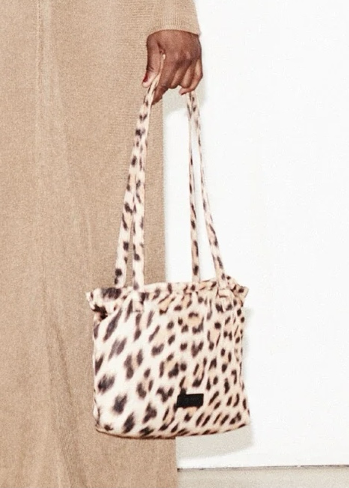 TL180 Nylon Leo bag, light leopard print nylon tote