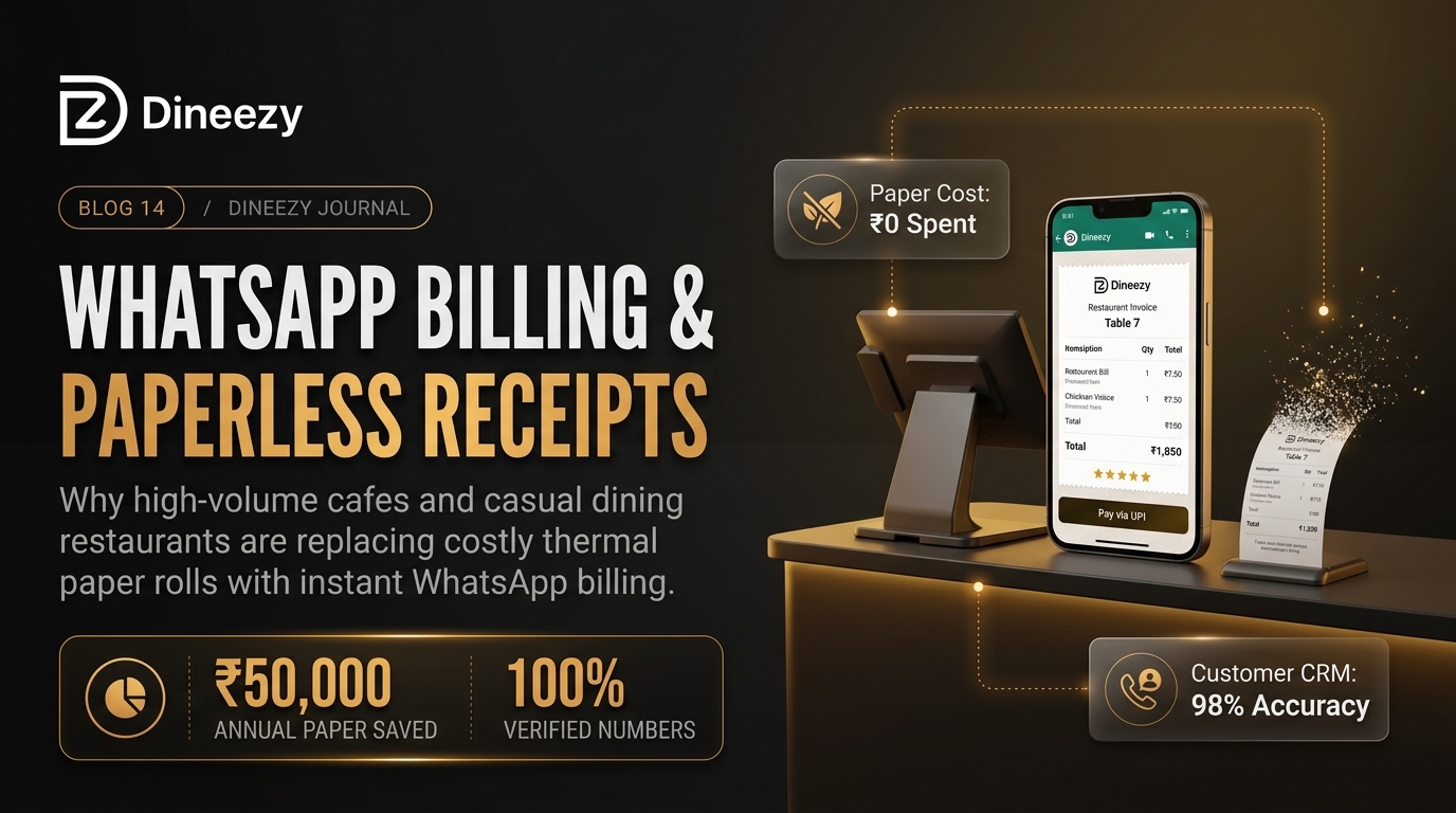 WhatsApp Billing & Paperless Receipts: Why Indian Restaurants Are Retiring Thermal Printers for Instant Digital Bills
