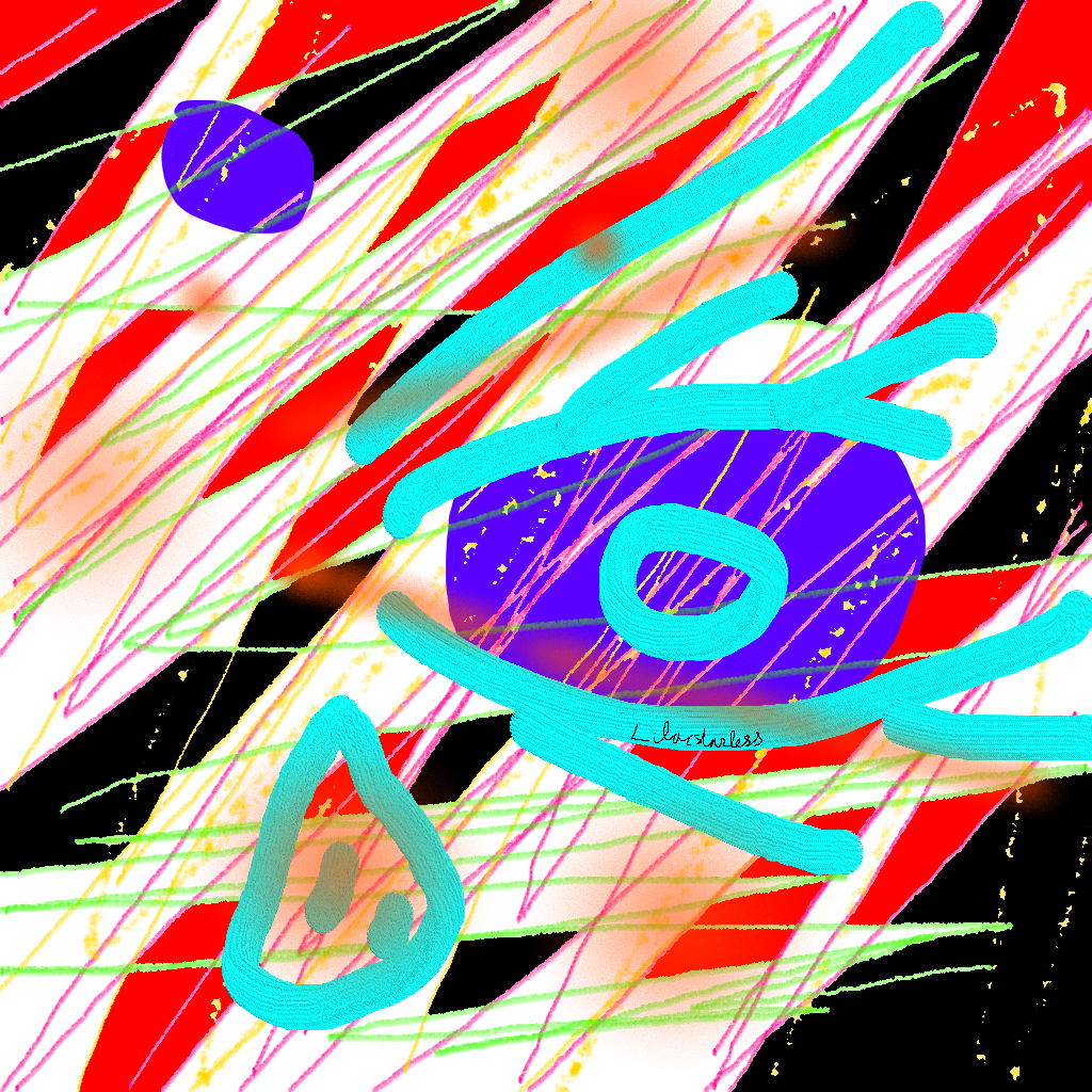 an abstract digital drawing of an eye