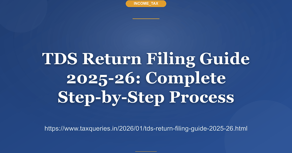 TDS Return Filing Guide 2025-26: Complete Step-by-Step Process Editorial illustration for TDS Return Filing Guide 2025-26: Complete Step-by-Step Process