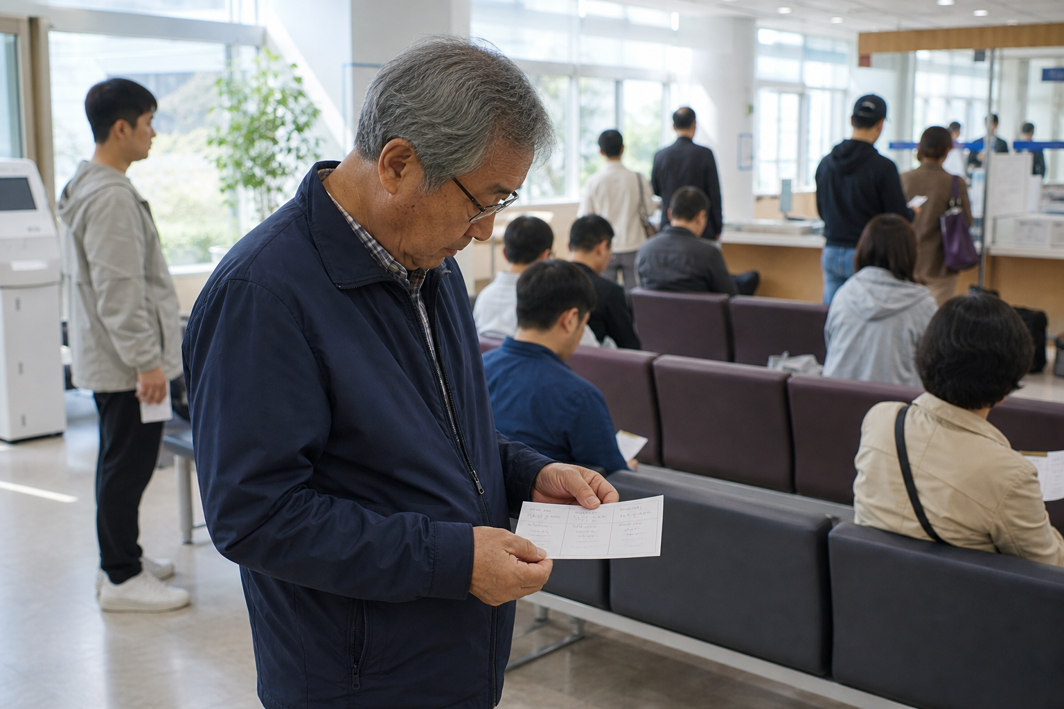 현재 가입 상태와 납부예외 시작 월, 추납 가능 기간을 공단에서 확인하는 장면