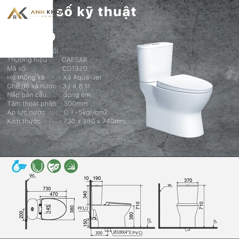 bon cau 2 khoi caesar cd1320 2