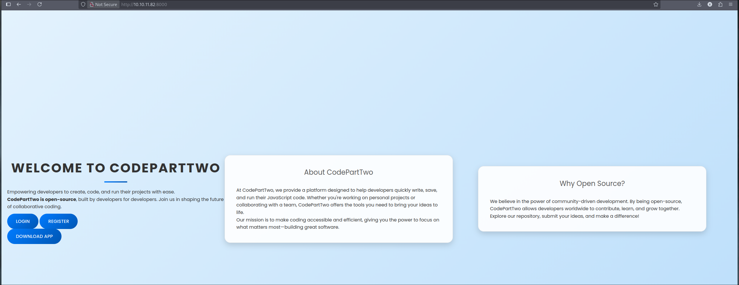 Landing page