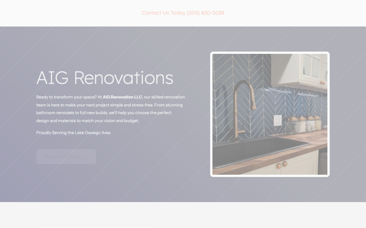 AIG Renovation LLC homepage