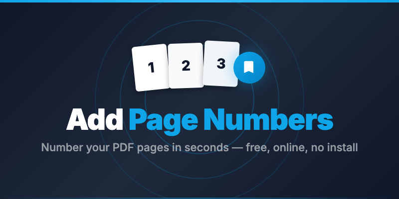 Guide Numéros de Page PDF 2026 -- Ajouter des Numéros à N'importe Quel PDF