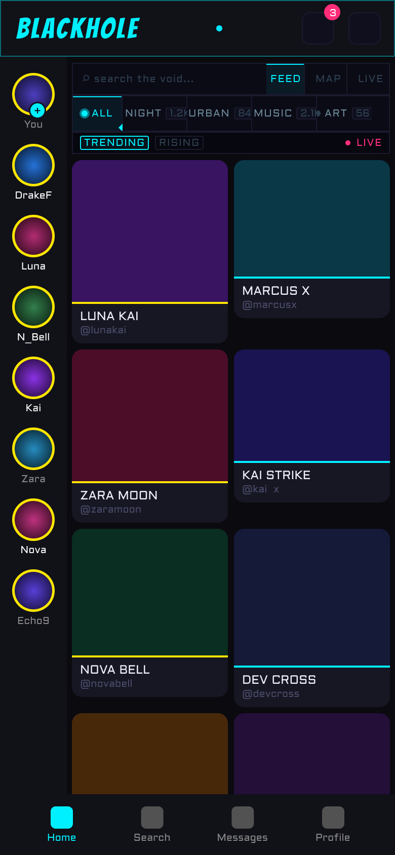 Blackhole - Social App