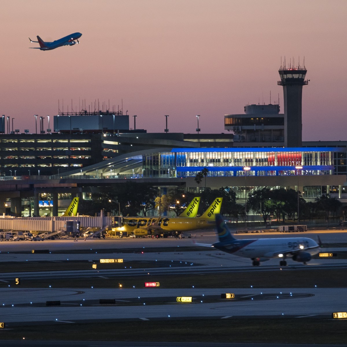 Exterior shot of TPA at night.