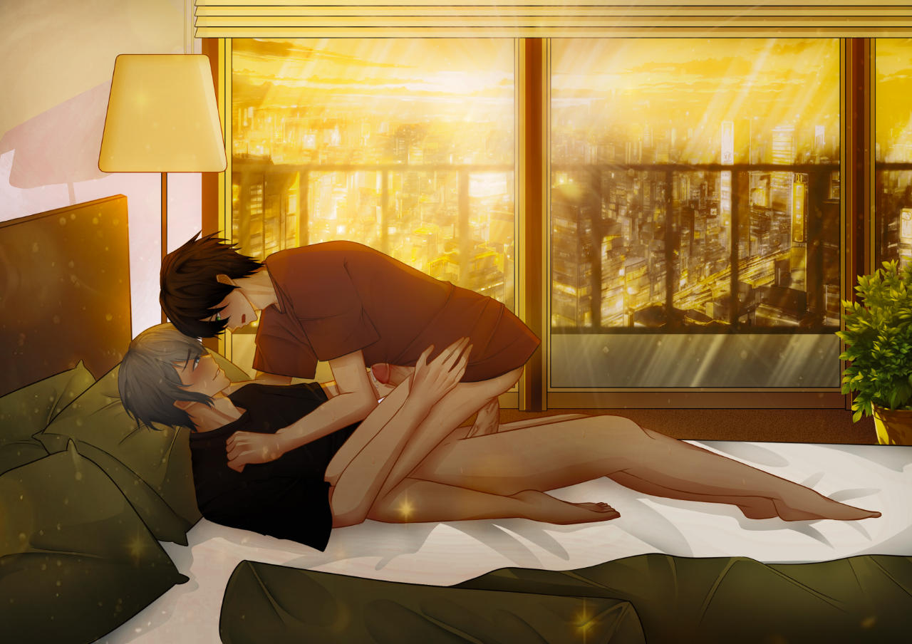 Ranpo riding Andre. Art by @BlackbysonArt on Twitter.