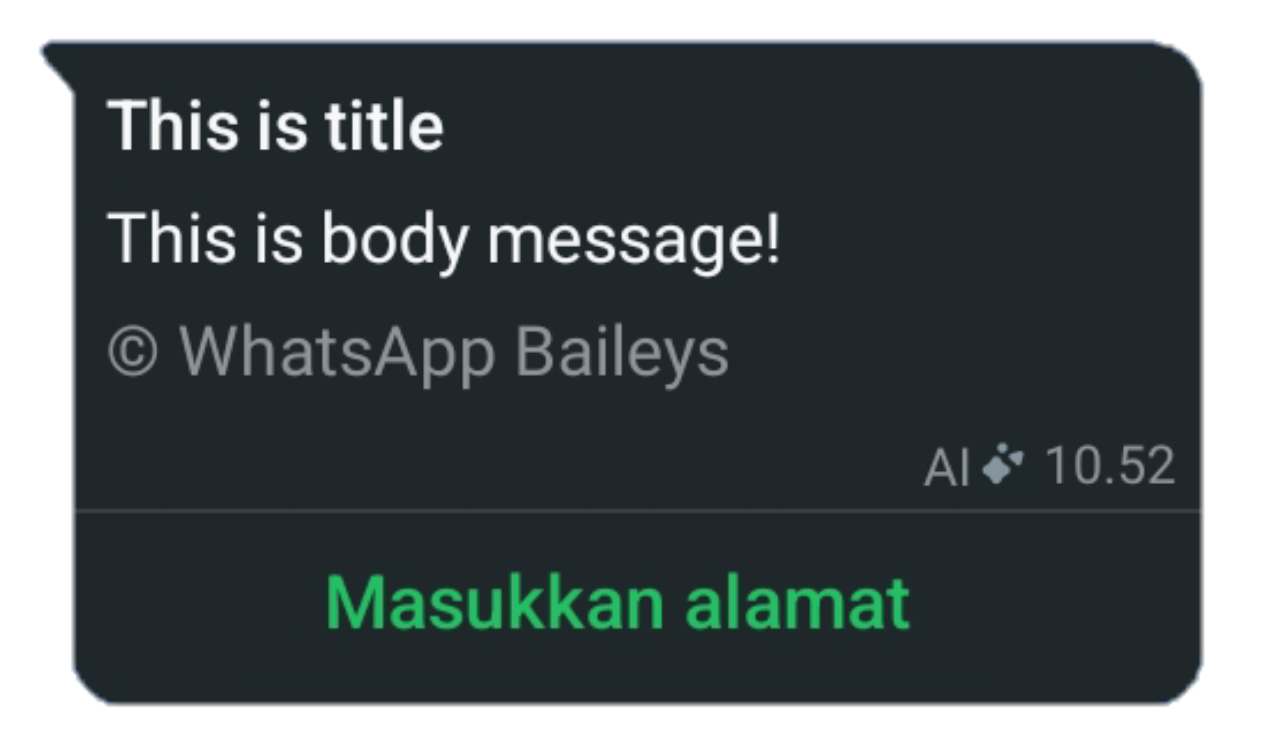 Vreden Address Message