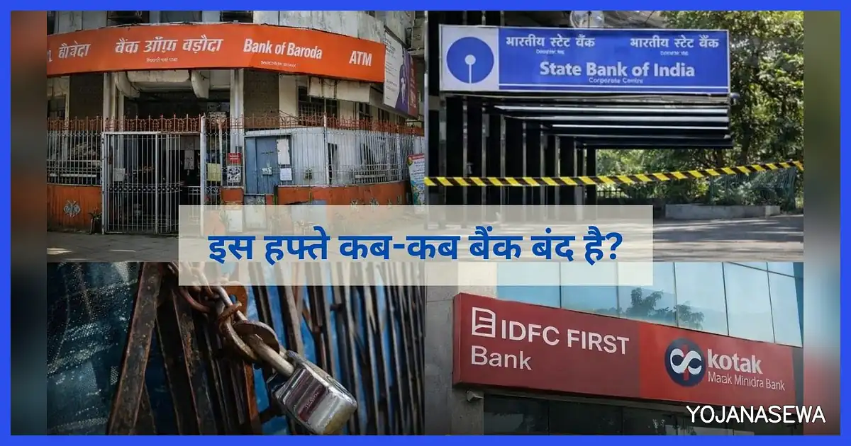 आज बैंक बंद: इस हफ्ते बैंकों में छुट्टियों की RBI लिस्ट।