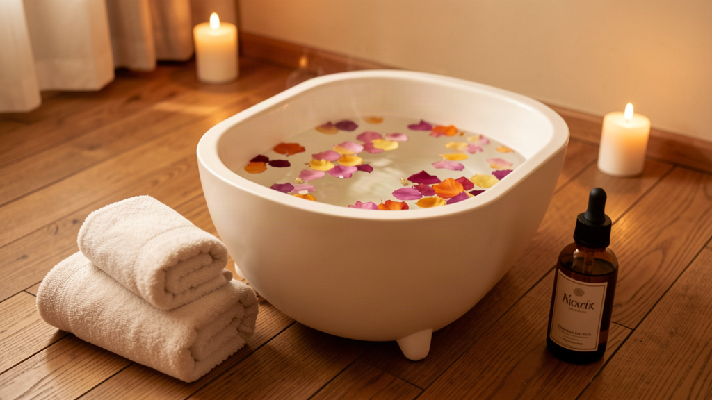 best home foot spa with heat, bubbles, jets and massage rollers for salon-style soaks