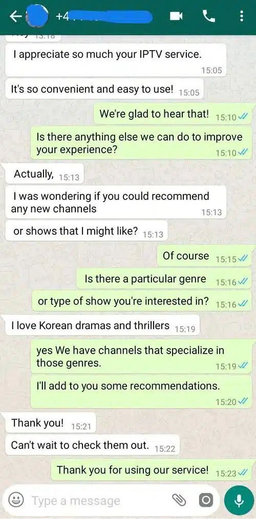 Customer Review WhatsApp Screenshot 2