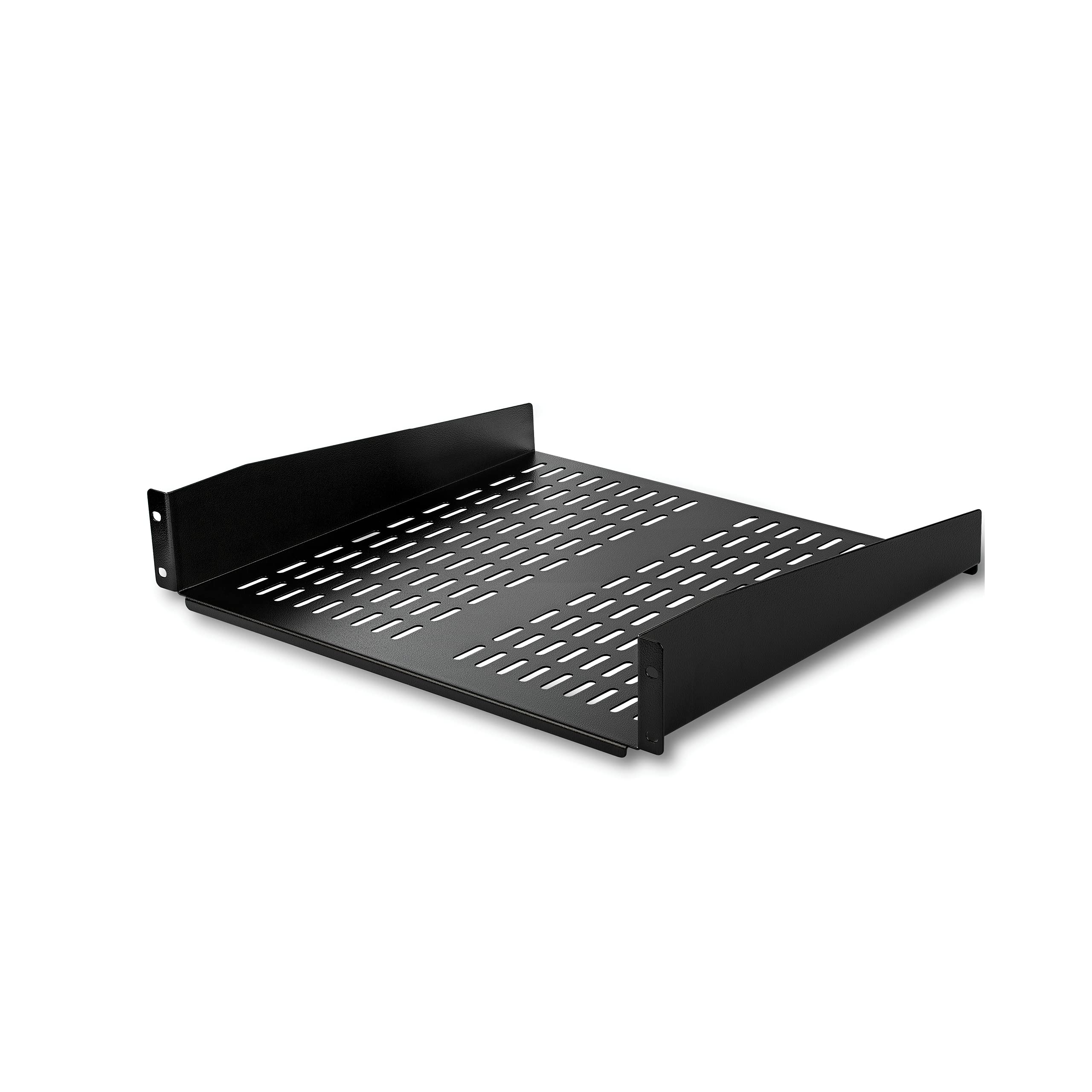 StarTech 2U Vented Cantilever Rack Shelf, 16in Deep, 50lb, TAA (CABSHELFV)