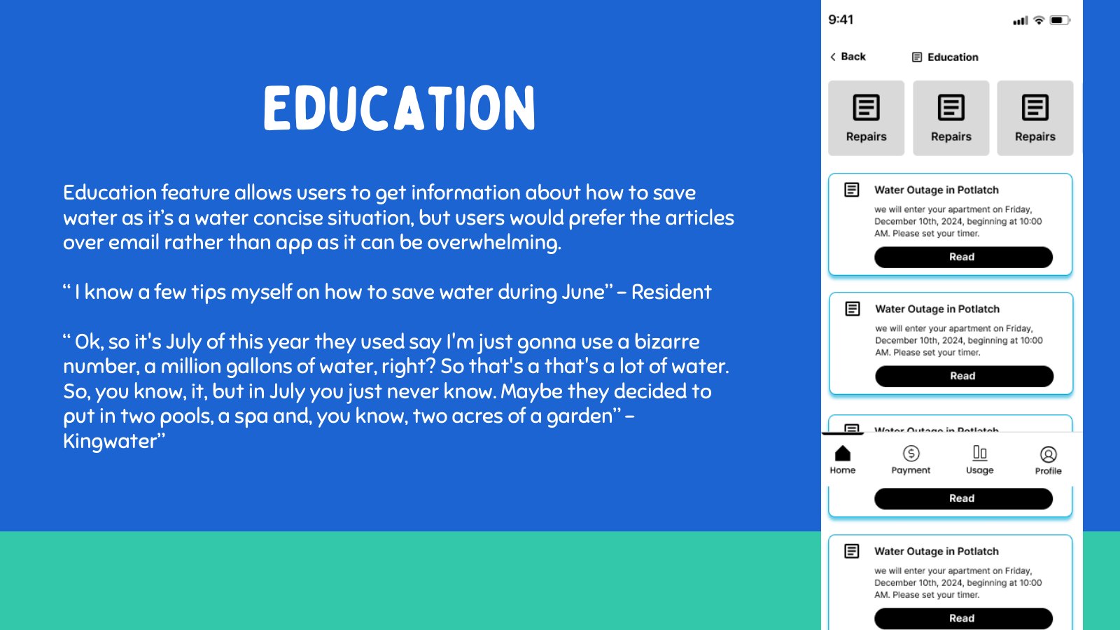 Education screen Figma designs