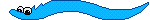 light blue worm
