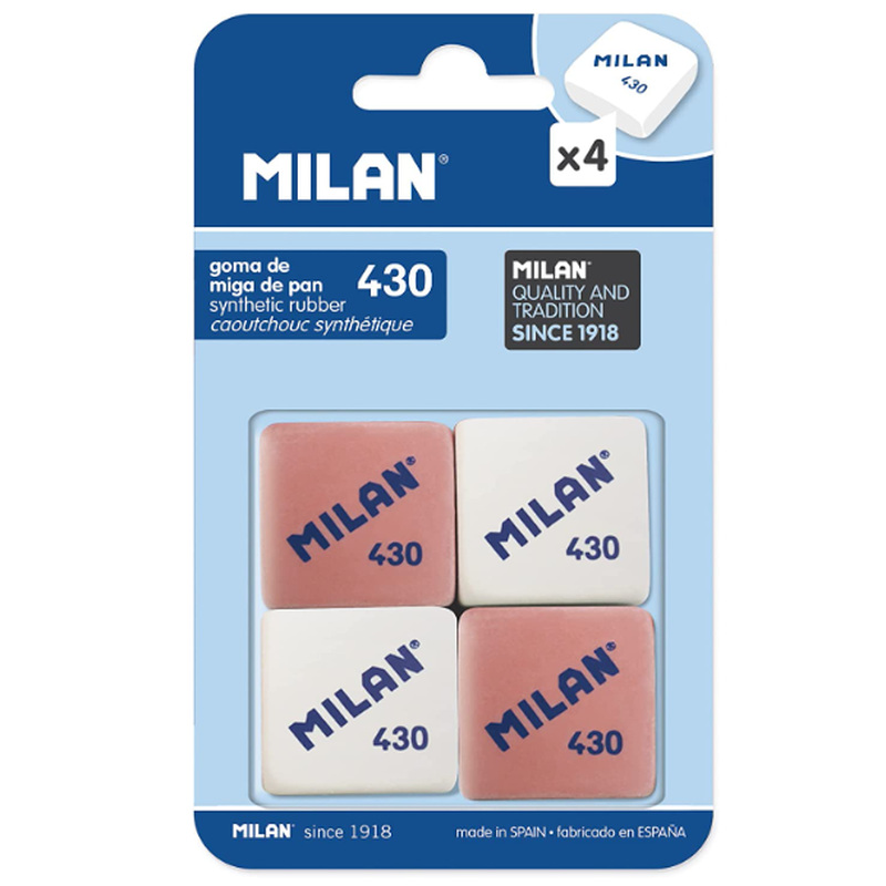4 gomas de borrar Milan por 1€ (compra 3 por el precio de 2)