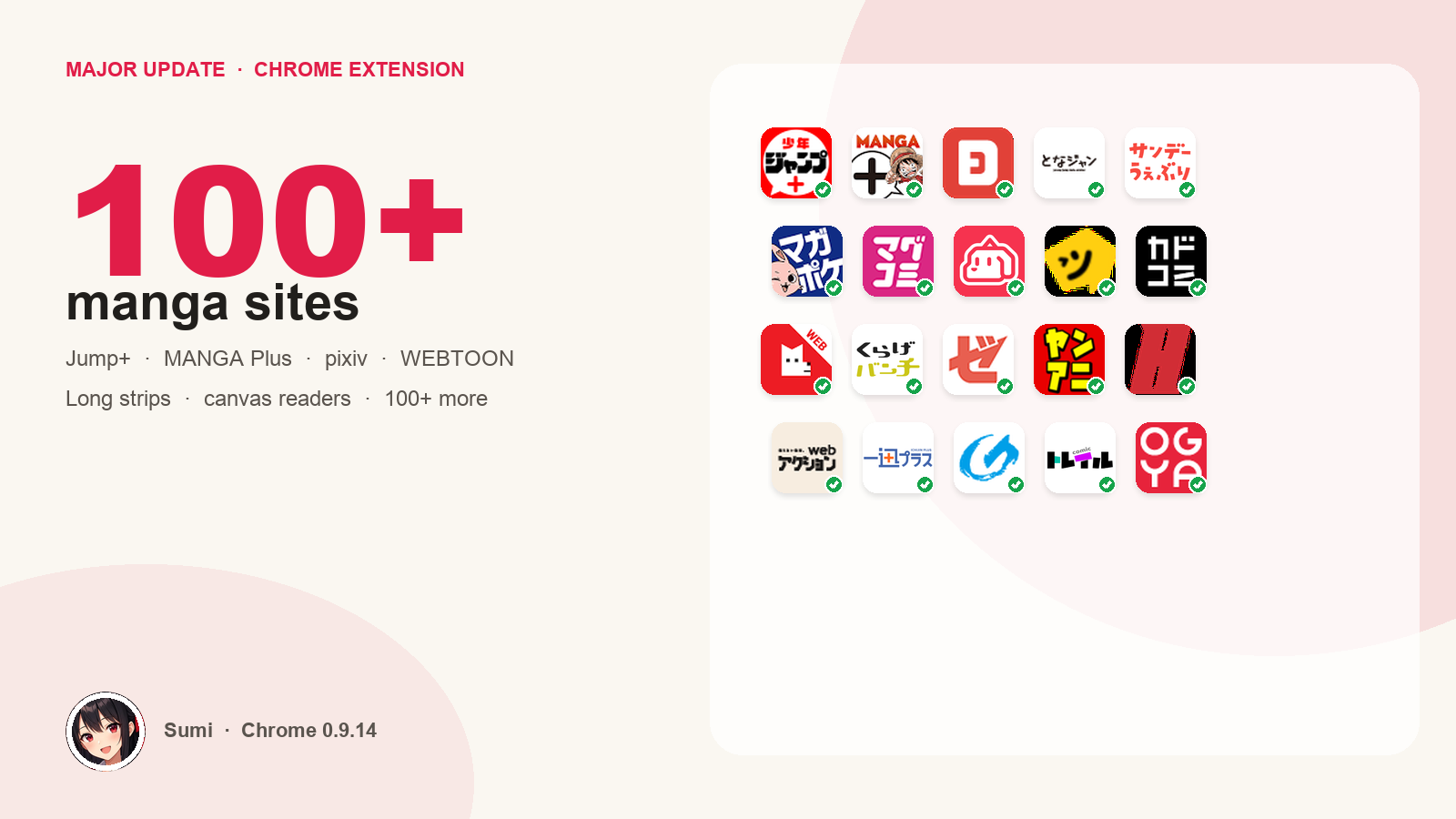 100+ manga sites in Chrome