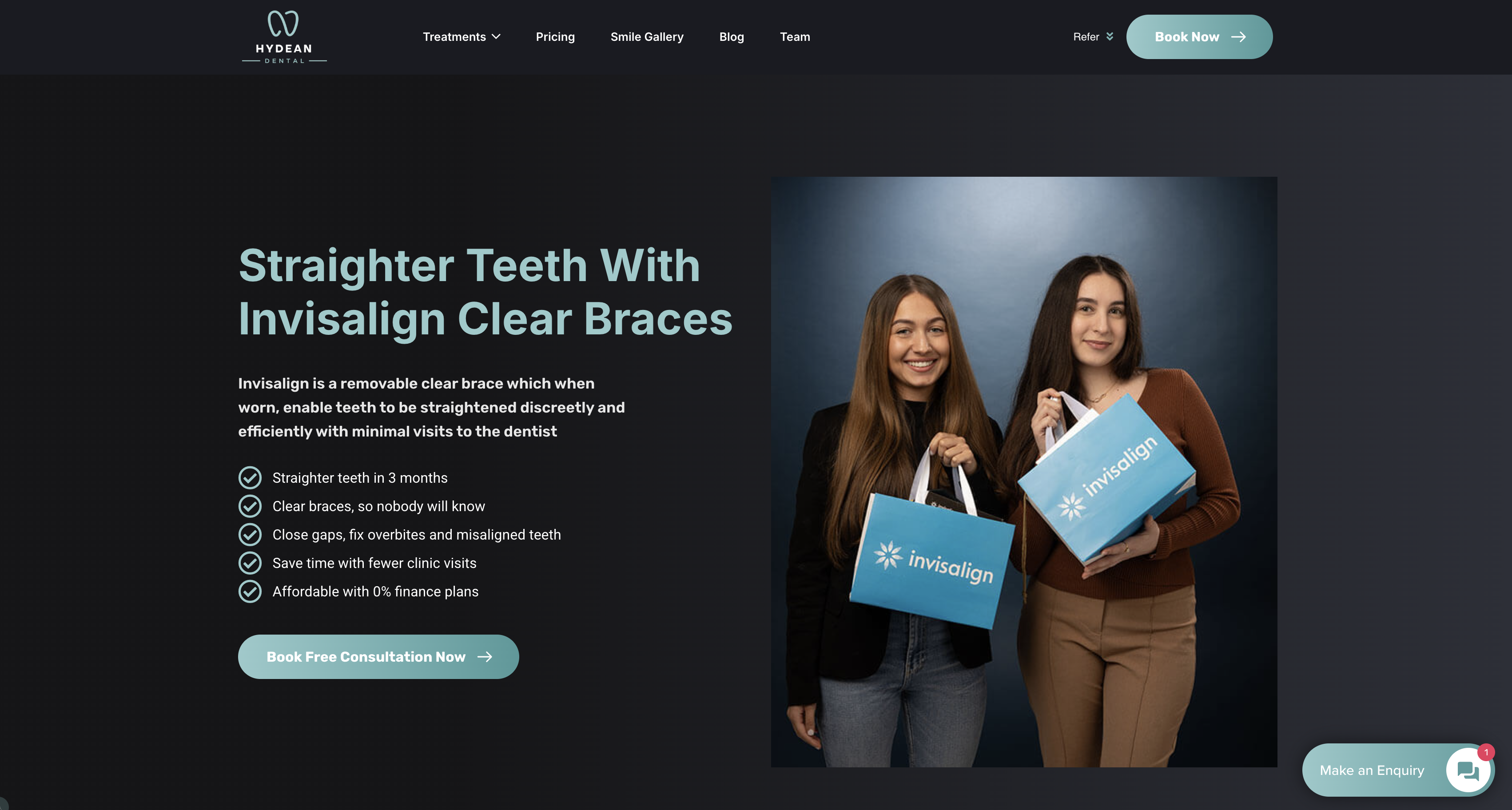 Hydean Dental Homepage