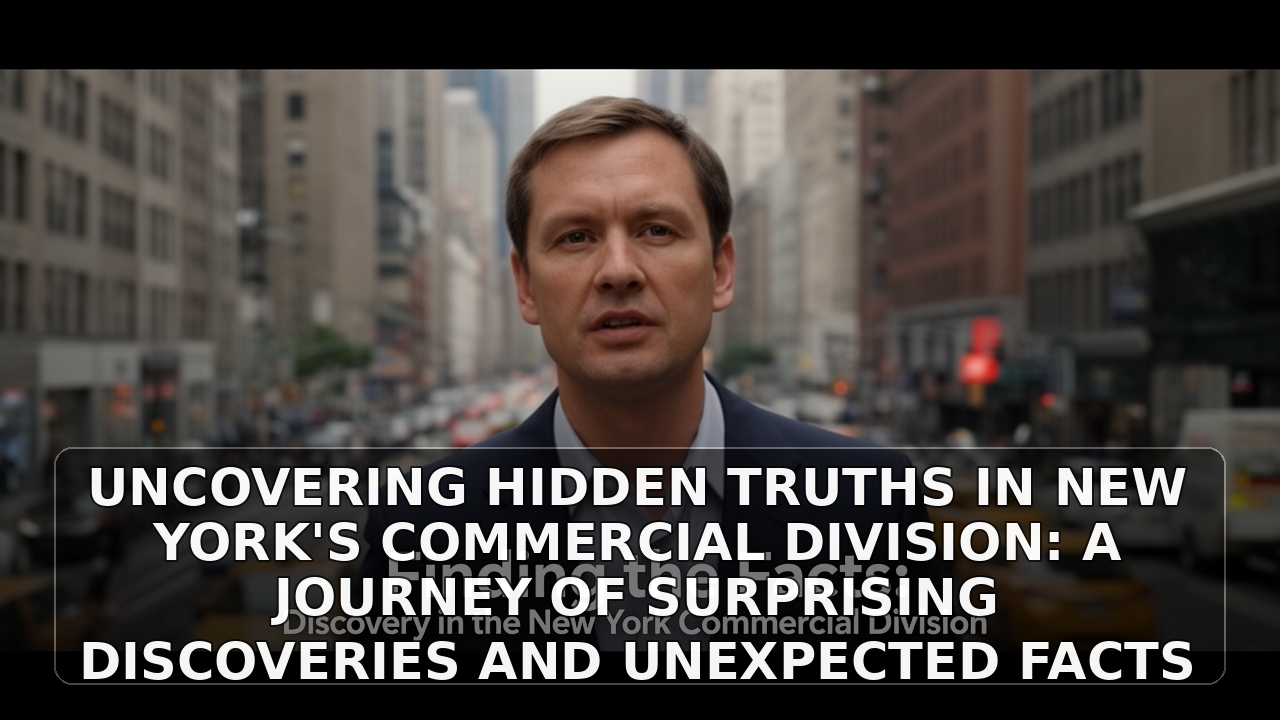 Uncovering Hidden Truths in New York's Commercial Division: A Journey of Surprising Discoveries and Unexpected Facts