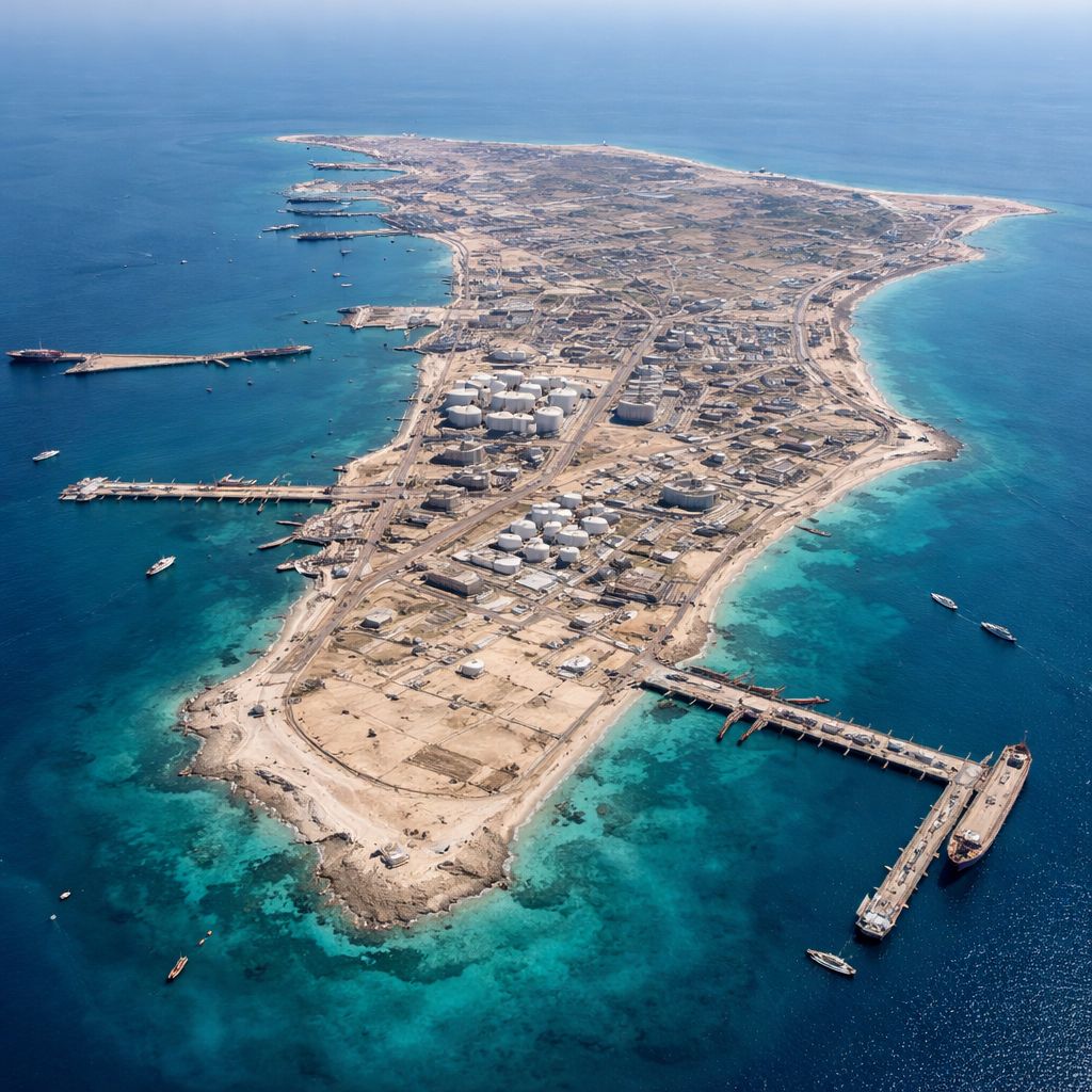 Kharg Island aerial view