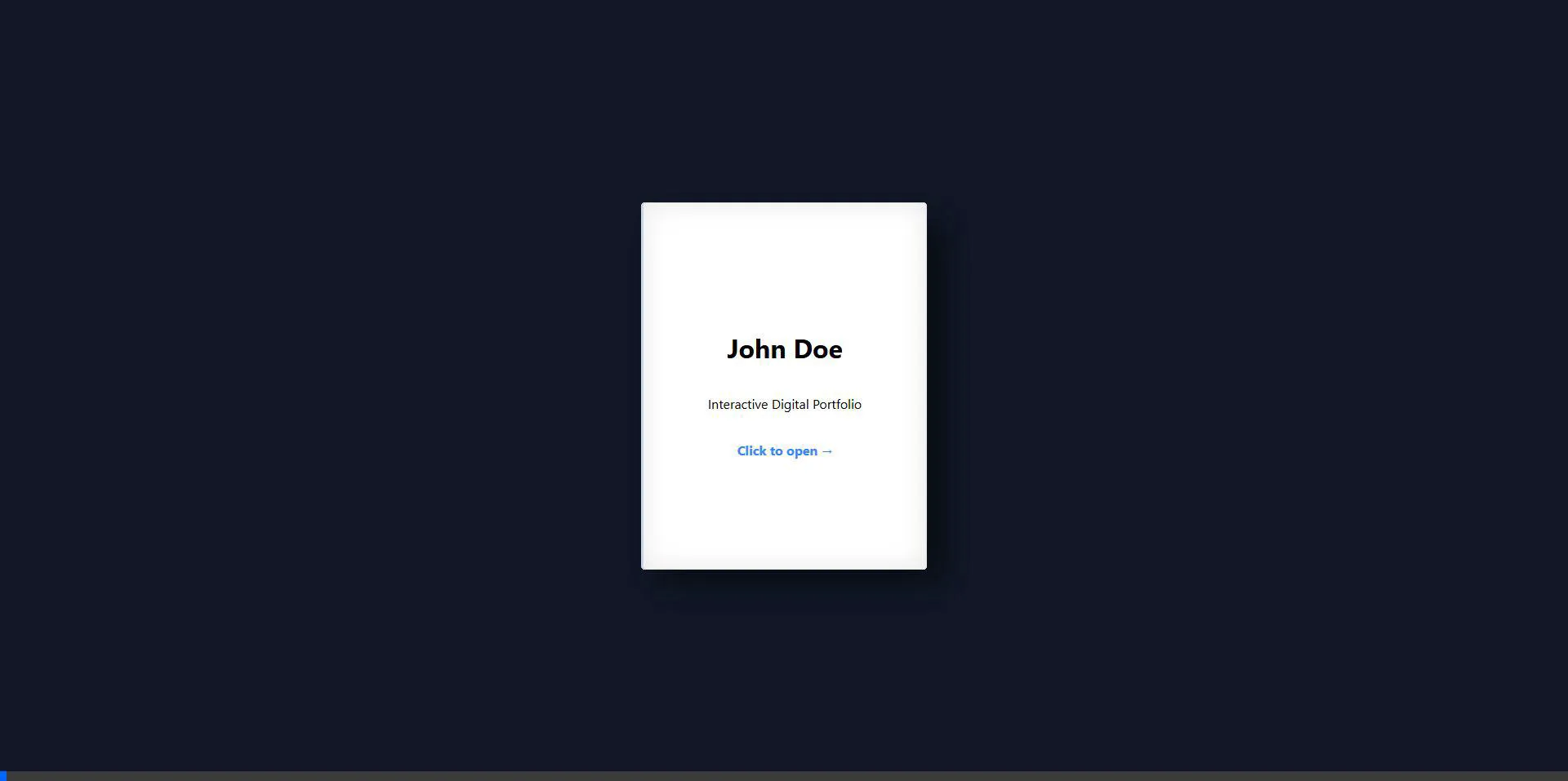 3D Portfolio Book Interactive Demo Video