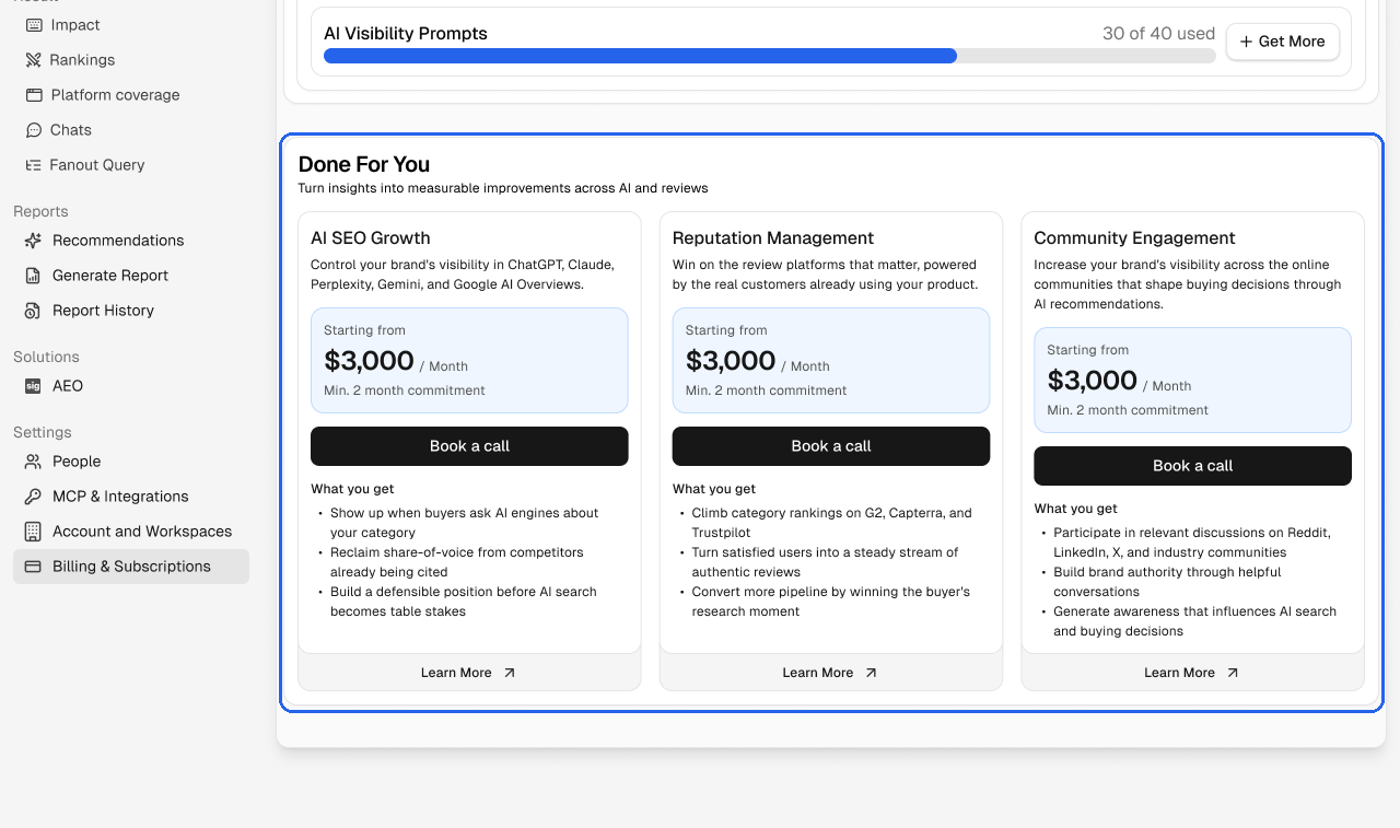 Done For You in Billing and Subscriptions