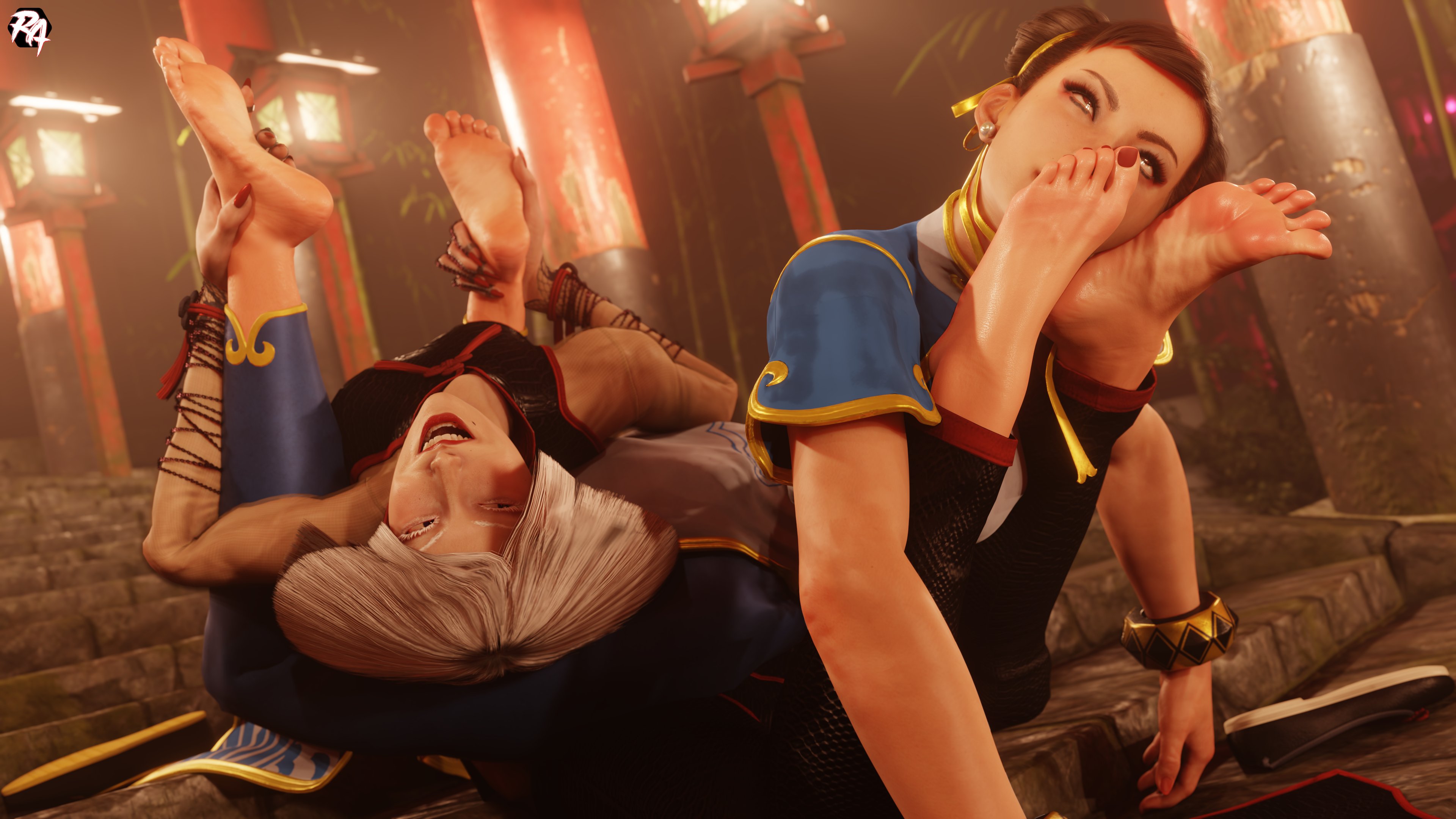 Chun-Li and A.K.I. (RyonAshi) [Street Fighter]