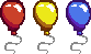 balloons red yellow blue