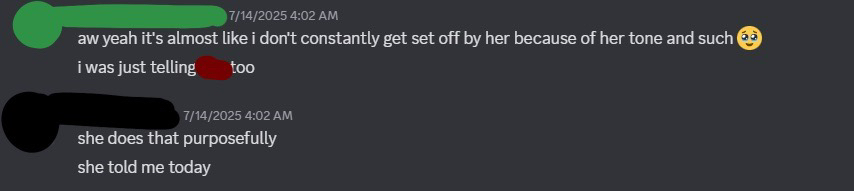 friend admitting that mel purposefully likes to trigger my bpd episodes